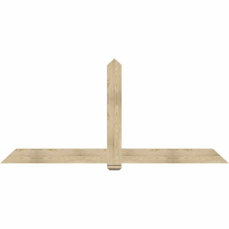 Ekena Millwork Eugene Rough Sawn Timber Gable Bracket, Douglas Fir, 96"W x 44"H x 4"D x 6"F, 11/12 Pitch GBW096X44X0406EUG00RDF